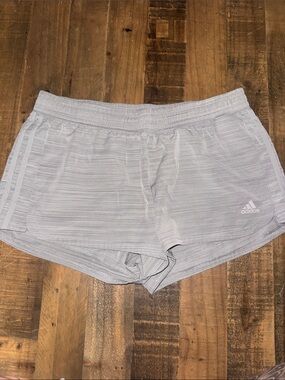 adidas Women’s Light Heather Gray Athletic Shorts
